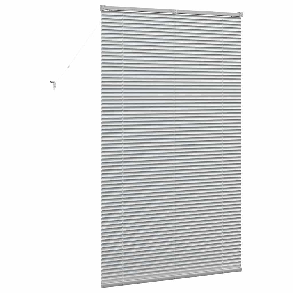 Fensterjalousie mit Vorhängen Manuell Silber Aluminium