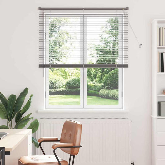 Fensterjalousie mit Vorhängen Manuell Silber Aluminium