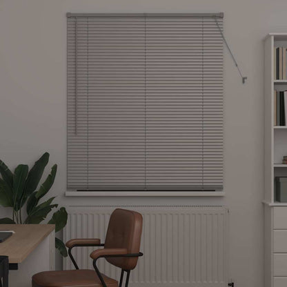 Fensterjalousie mit Vorhängen Manuell Silber Aluminium