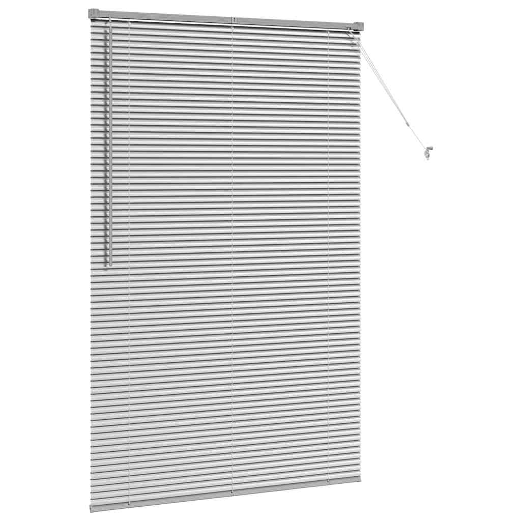 Fensterjalousie mit Vorhängen Manuell Silber Aluminium