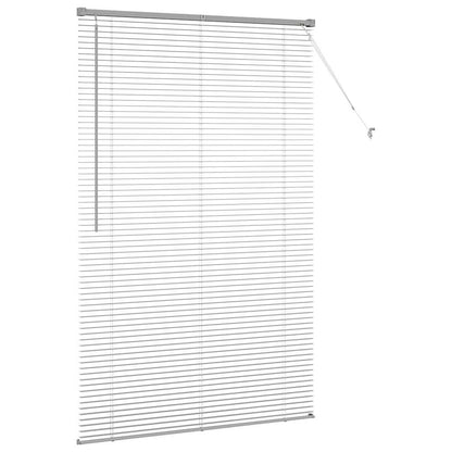 Fensterjalousie mit Vorhängen Manuell Silber Aluminium