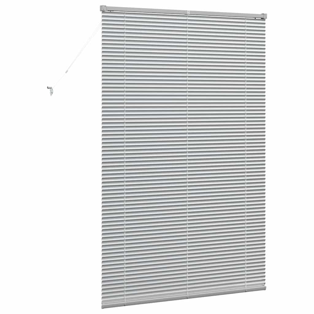 Fensterjalousie mit Vorhängen Manuell Silber Aluminium