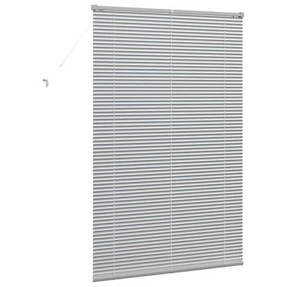 Fensterjalousie mit Vorhängen Manuell Silber Aluminium