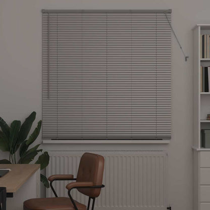 Fensterjalousie mit Vorhängen Manuell Silber Aluminium
