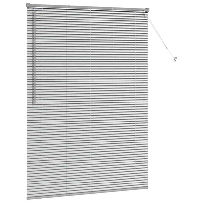Fensterjalousie mit Vorhängen Manuell Silber Aluminium
