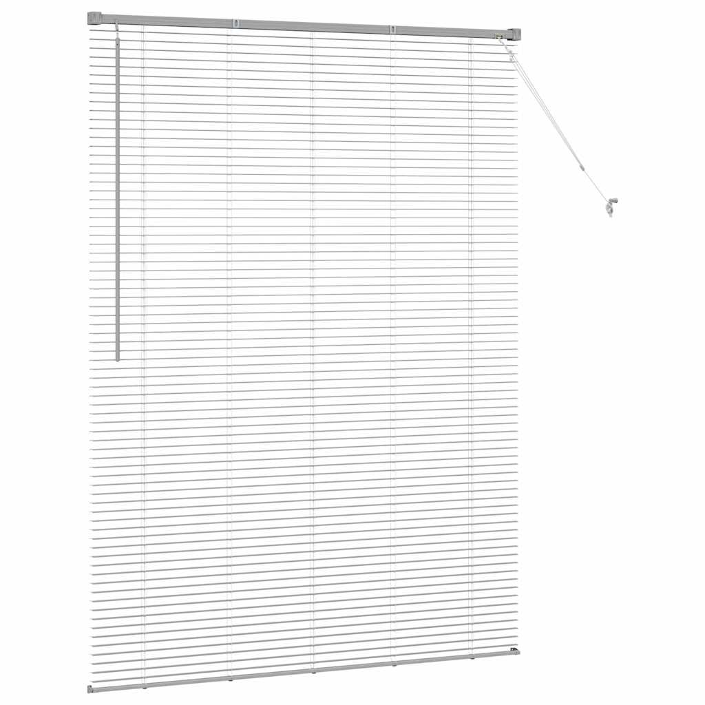 Fensterjalousie mit Vorhängen Manuell Silber Aluminium