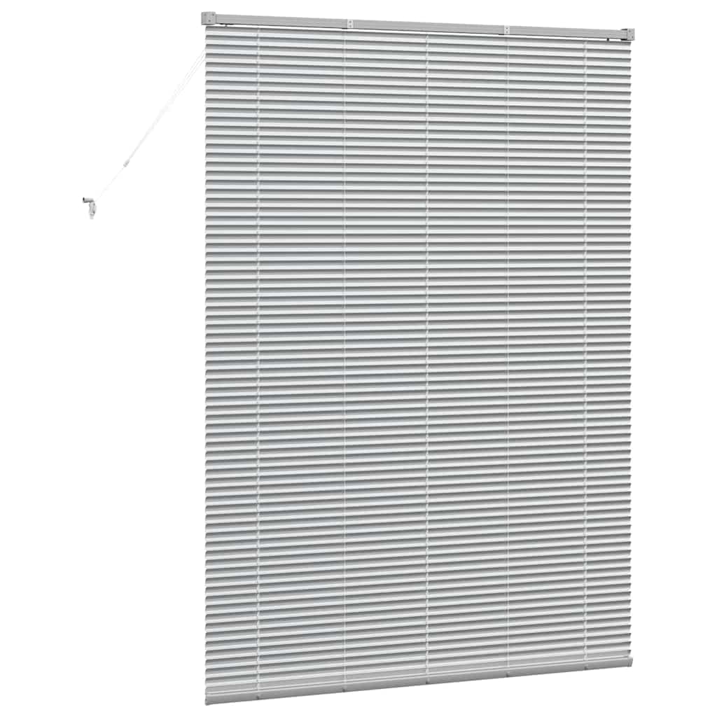 Fensterjalousie mit Vorhängen Manuell Silber Aluminium
