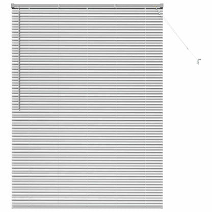 Fensterjalousie mit Vorhängen Manuell Silber Aluminium