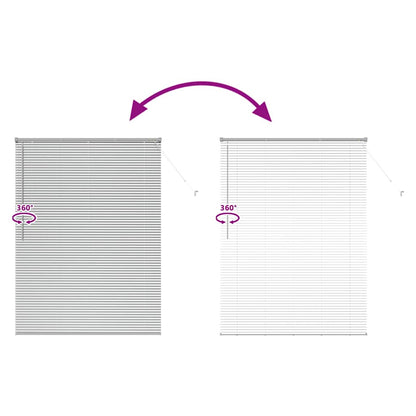 Fensterjalousie mit Vorhängen Manuell Silber Aluminium