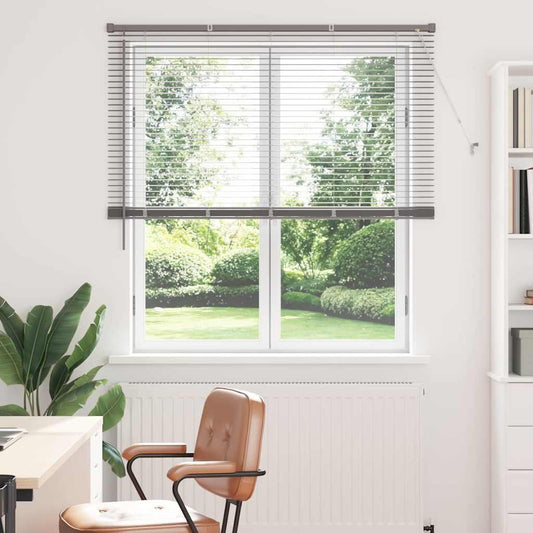 Fensterjalousie mit Vorhängen Manuell Silber Aluminium