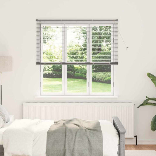 Fensterjalousie mit Vorhängen Manuell Silber Aluminium