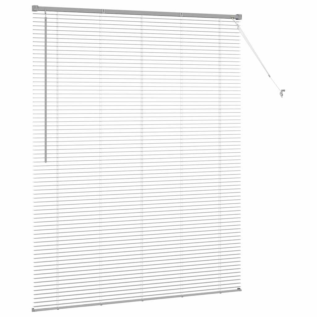 Fensterjalousie mit Vorhängen Manuell Silber Aluminium