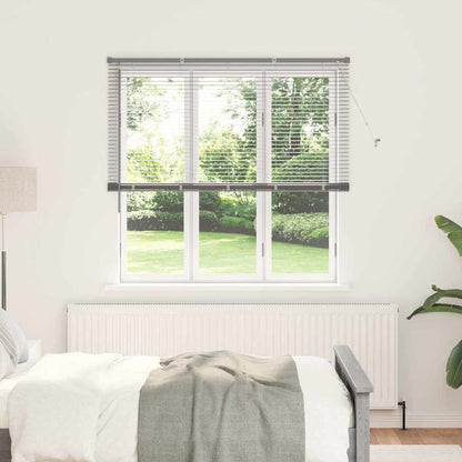 Fensterjalousie mit Vorhängen Manuell Silber Aluminium