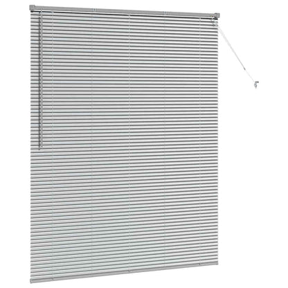 Fensterjalousie mit Vorhängen Manuell Silber Aluminium