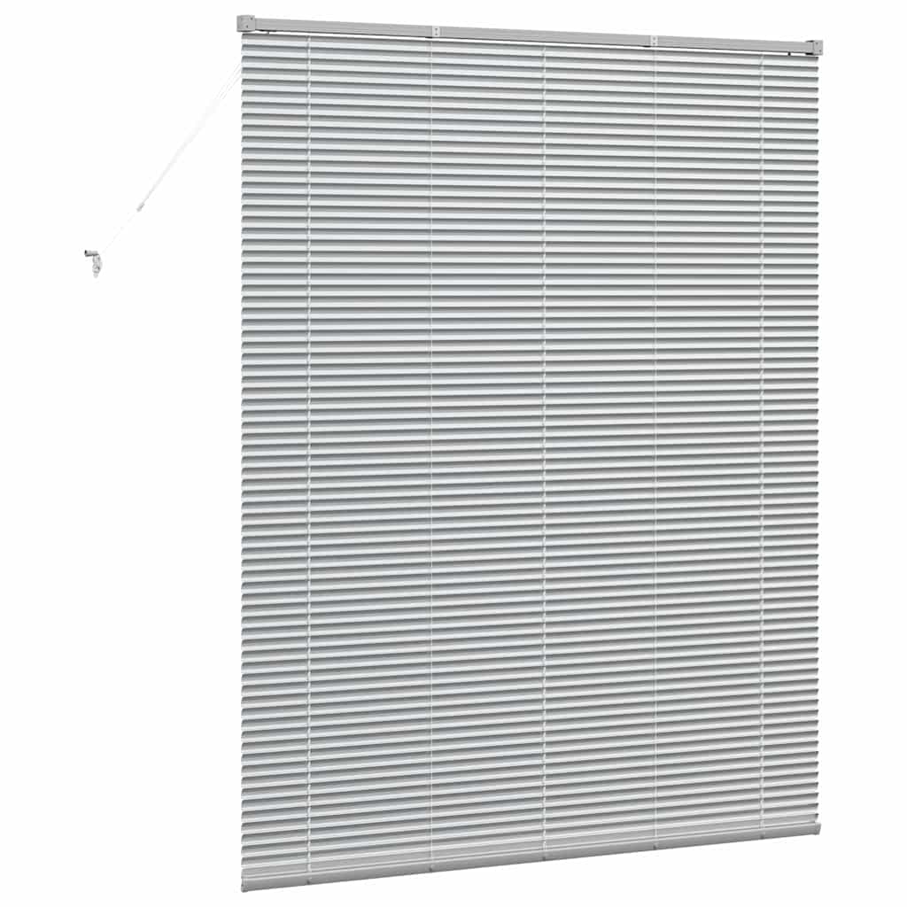 Fensterjalousie mit Vorhängen Manuell Silber Aluminium
