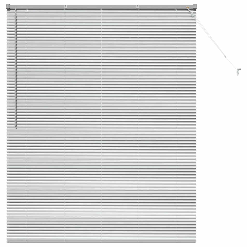 Fensterjalousie mit Vorhängen Manuell Silber Aluminium