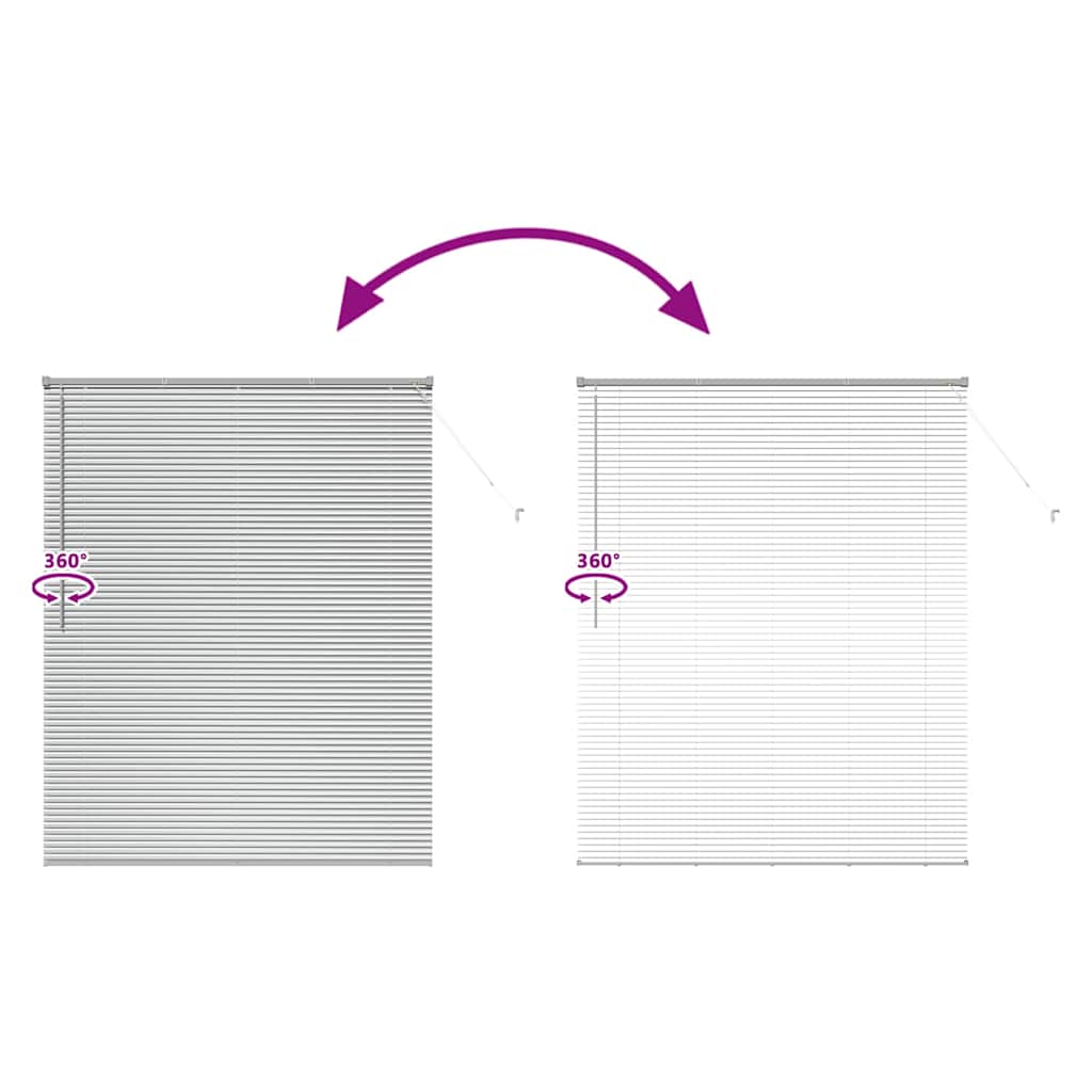 Fensterjalousie mit Vorhängen Manuell Silber Aluminium