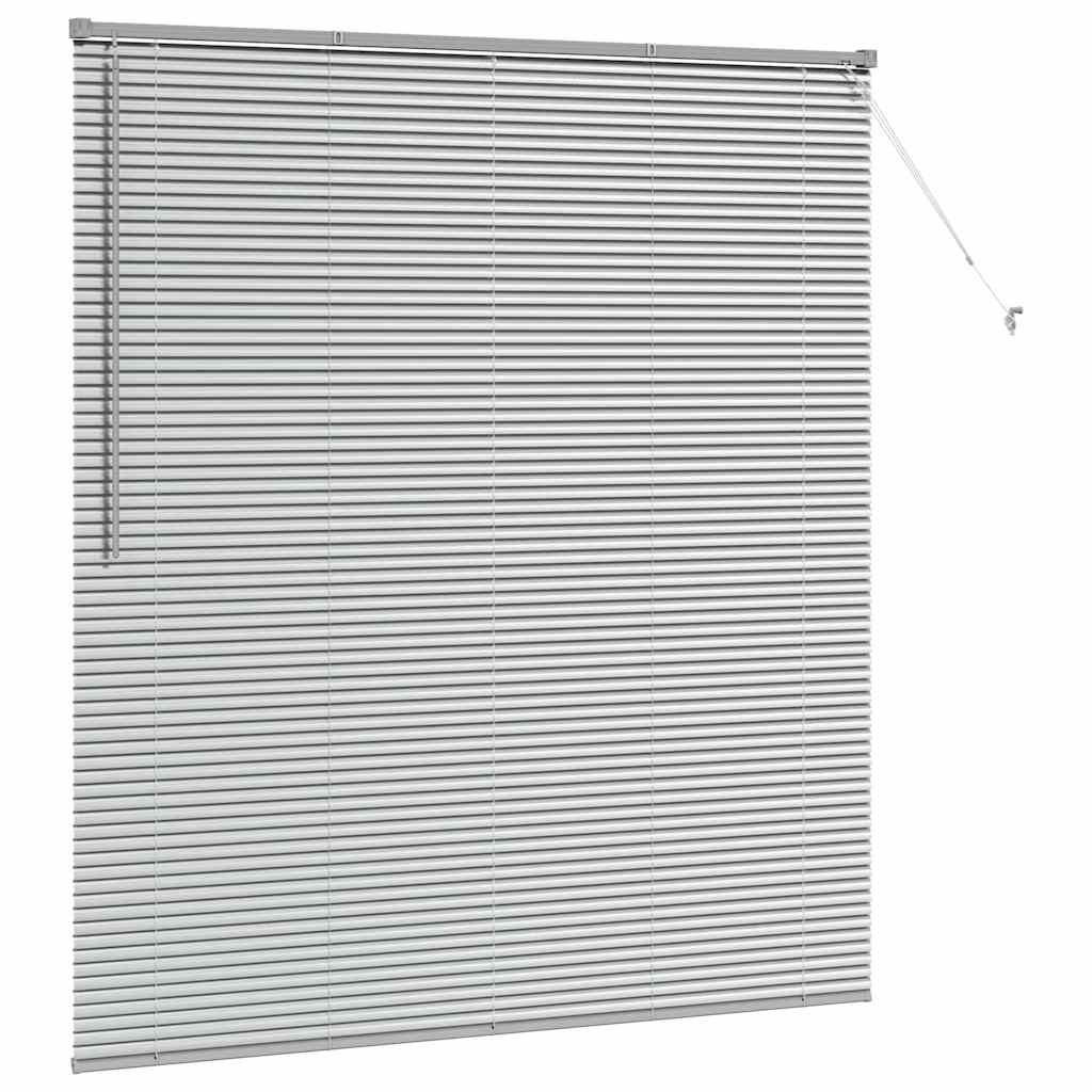 Fensterjalousie mit Vorhängen Manuell Silber Aluminium