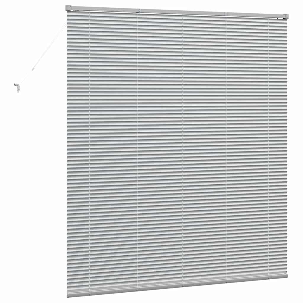 Fensterjalousie mit Vorhängen Manuell Silber Aluminium