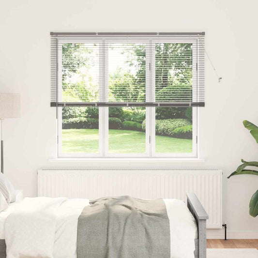 Fensterjalousie mit Vorhängen Manuell Silber Aluminium