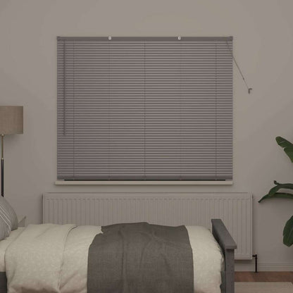 Fensterjalousie mit Vorhängen Manuell Silber Aluminium