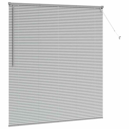 Fensterjalousie mit Vorhängen Manuell Silber Aluminium