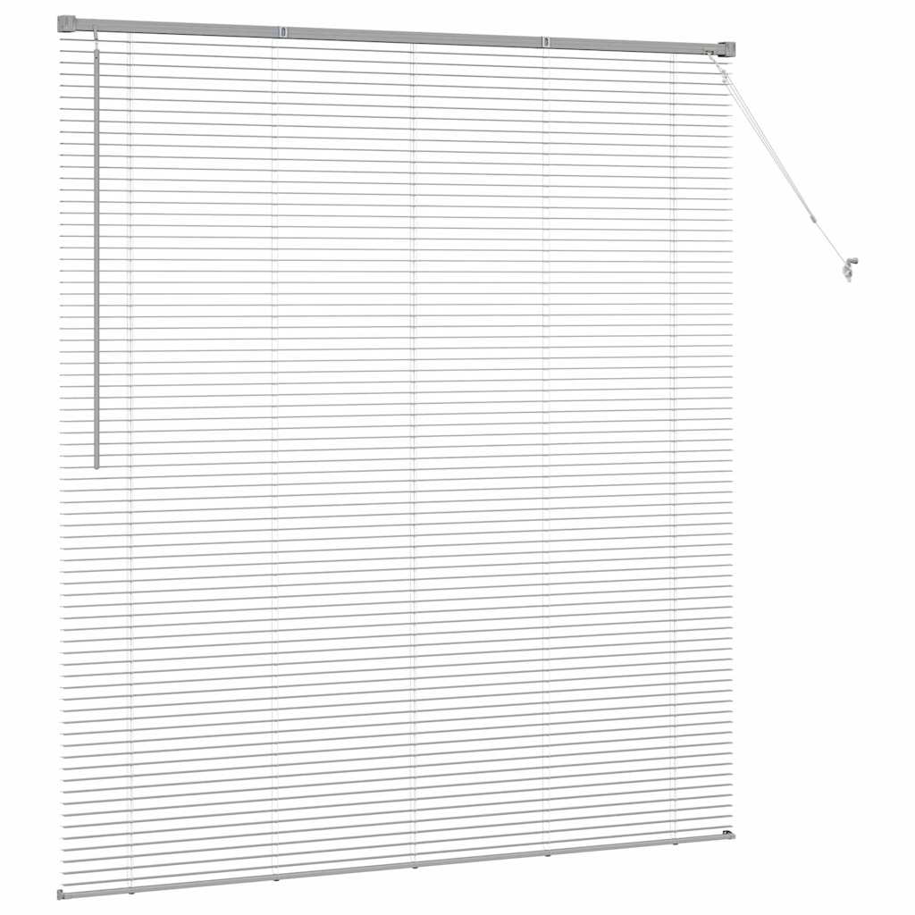 Fensterjalousie mit Vorhängen Manuell Silber Aluminium