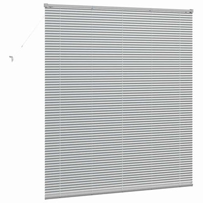 Fensterjalousie mit Vorhängen Manuell Silber Aluminium