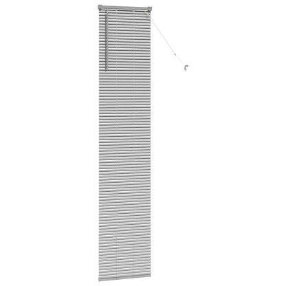 Fensterjalousie mit Vorhängen Manuell Silber Aluminium