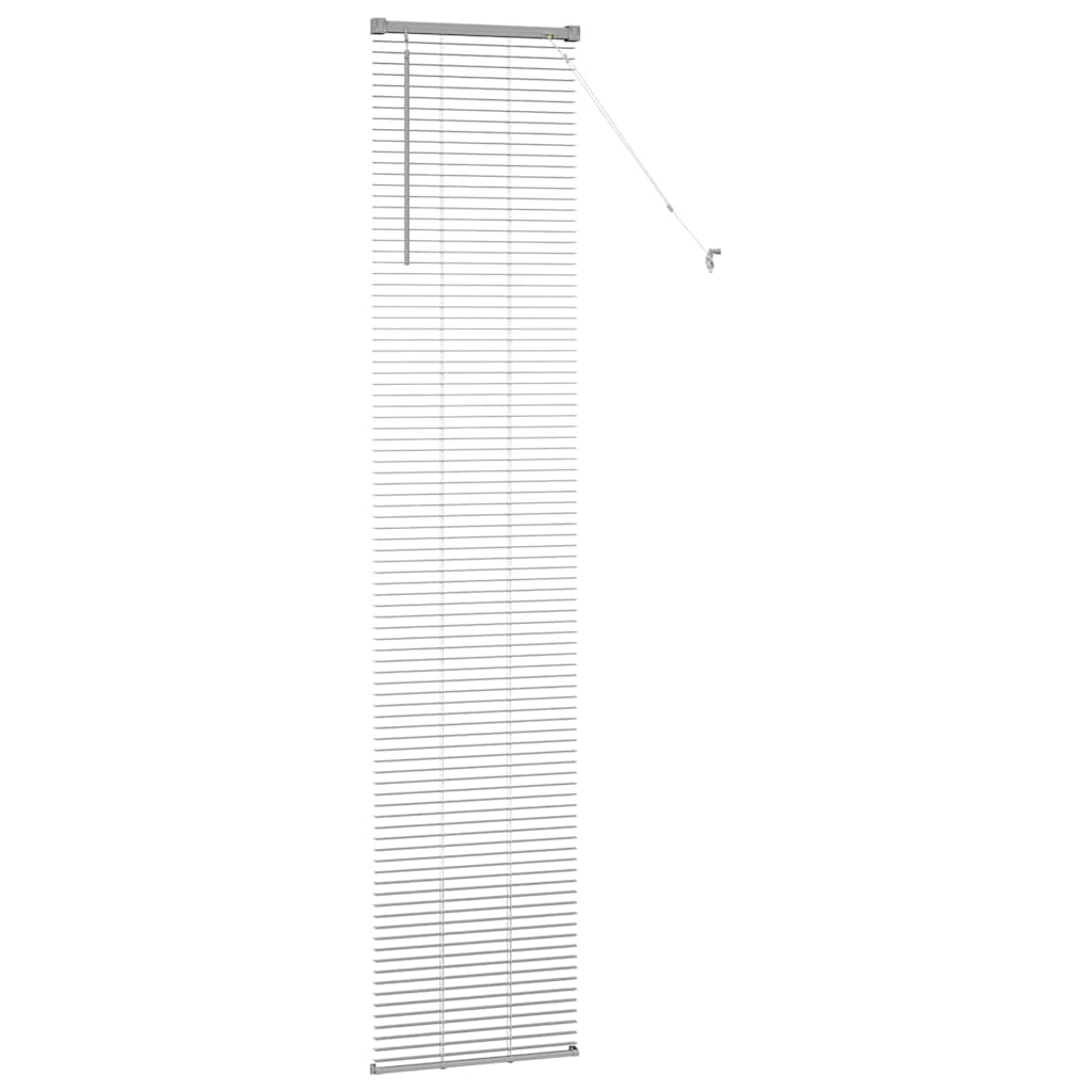 Fensterjalousie mit Vorhängen Manuell Silber Aluminium