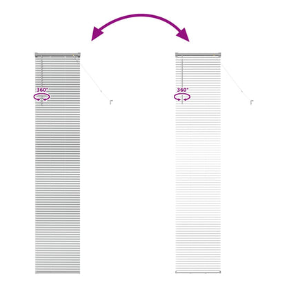 Fensterjalousie mit Vorhängen Manuell Silber Aluminium