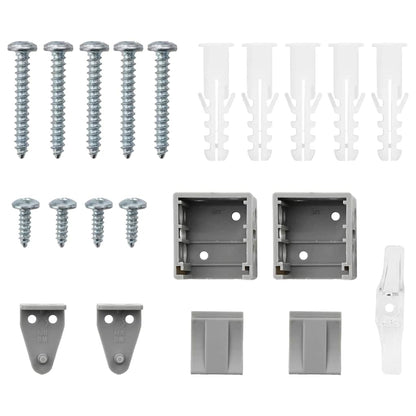 Fensterjalousie mit Vorhängen Manuell Silber Aluminium