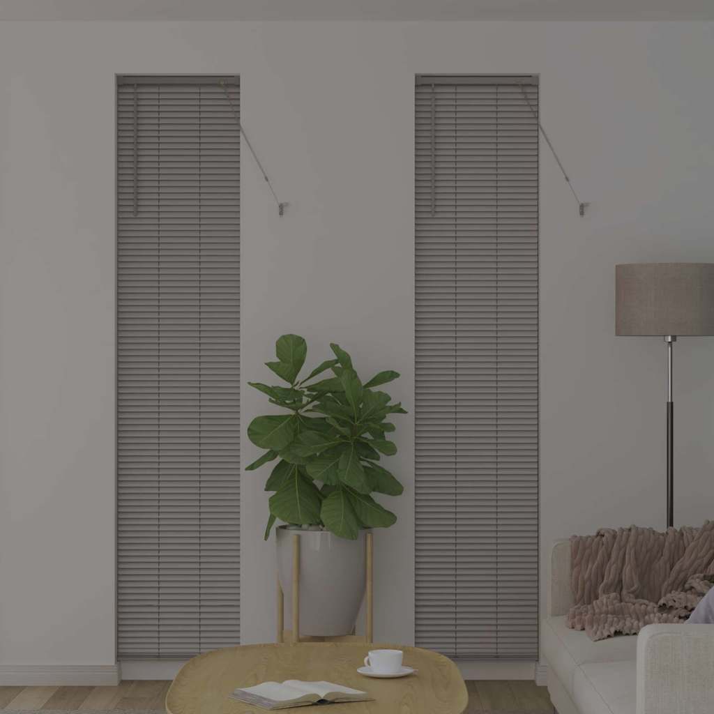 Fensterjalousie mit Vorhängen Manuell Silber Aluminium