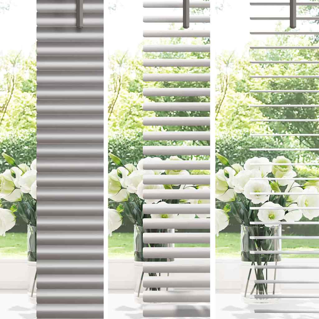 Fensterjalousie mit Vorhängen Manuell Silber Aluminium
