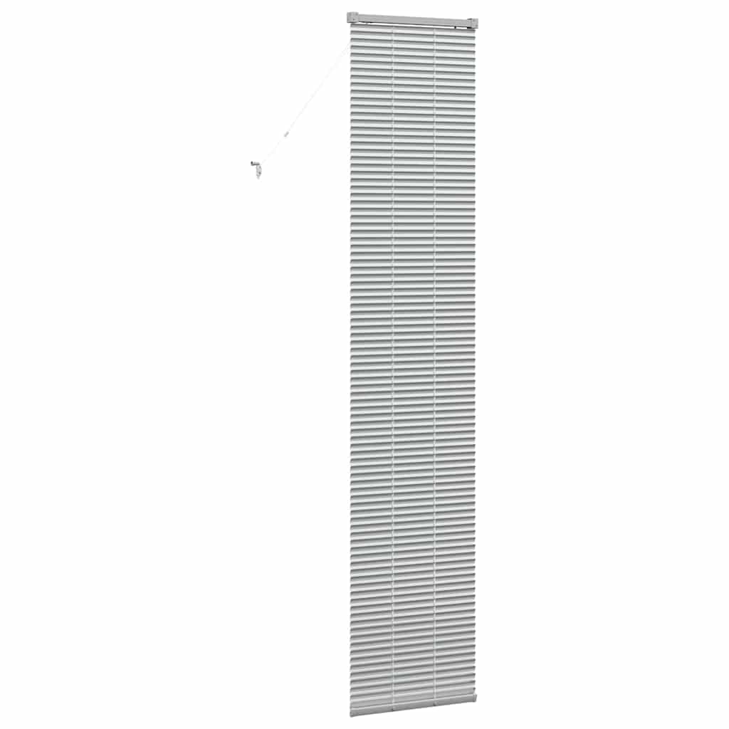 Fensterjalousie mit Vorhängen Manuell Silber Aluminium