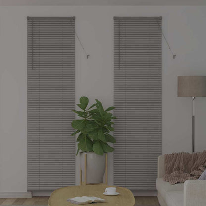 Fensterjalousie mit Vorhängen Manuell Silber Aluminium