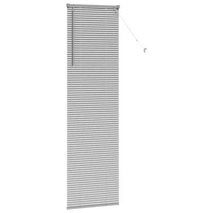 Fensterjalousie mit Vorhängen Manuell Silber Aluminium