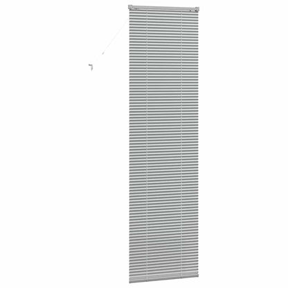 Fensterjalousie mit Vorhängen Manuell Silber Aluminium