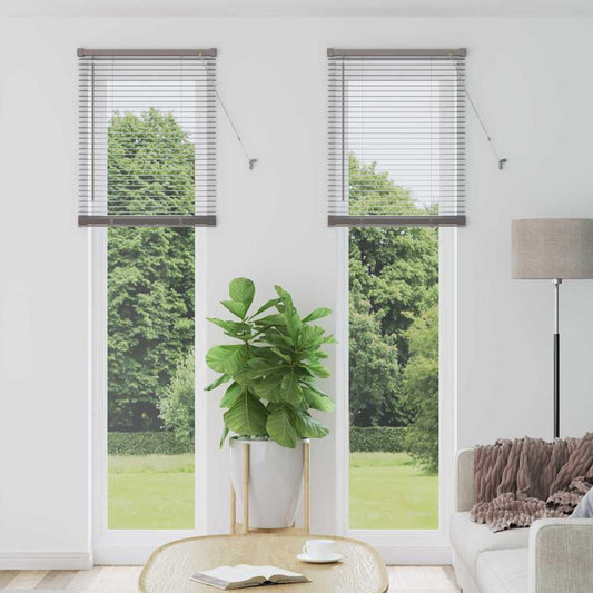 Fensterjalousie mit Vorhängen Manuell Silber Aluminium