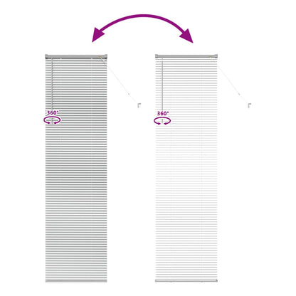 Fensterjalousie mit Vorhängen Manuell Silber Aluminium
