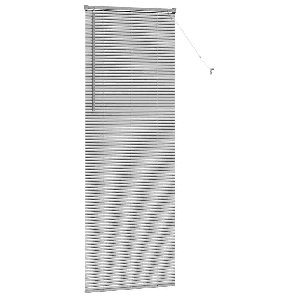 Fensterjalousie mit Vorhängen Manuell Silber Aluminium