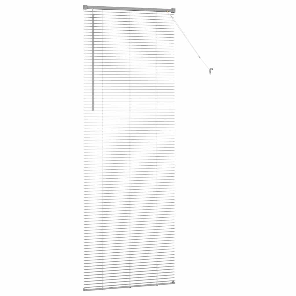 Fensterjalousie mit Vorhängen Manuell Silber Aluminium