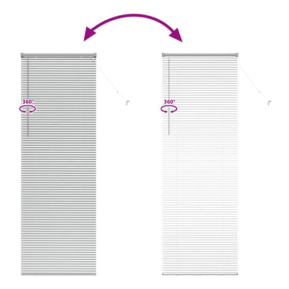 Fensterjalousie mit Vorhängen Manuell Silber Aluminium