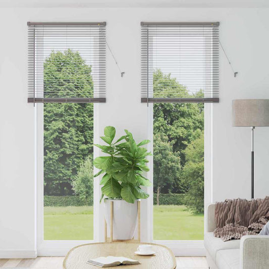 Fensterjalousie mit Vorhängen Manuell Silber Aluminium
