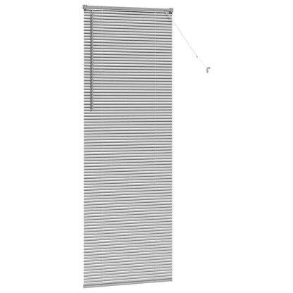 Fensterjalousie mit Vorhängen Manuell Silber Aluminium