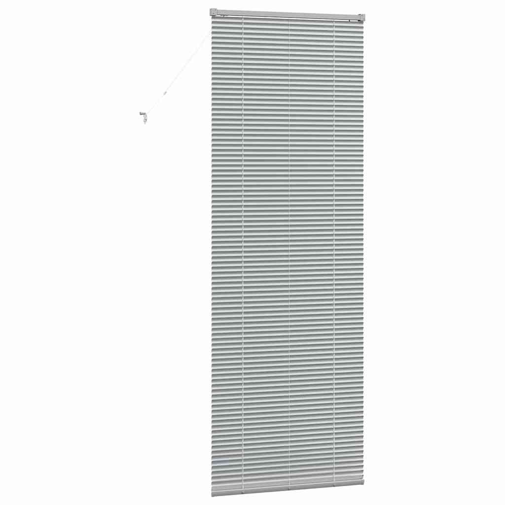 Fensterjalousie mit Vorhängen Manuell Silber Aluminium