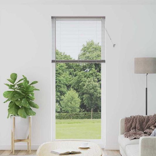 Fensterjalousie mit Vorhängen Manuell Silber Aluminium