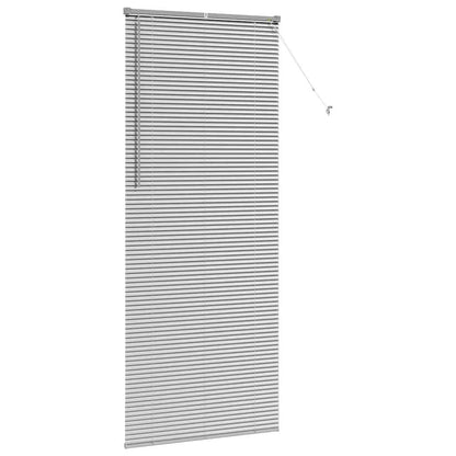 Fensterjalousie mit Vorhängen Manuell Silber Aluminium