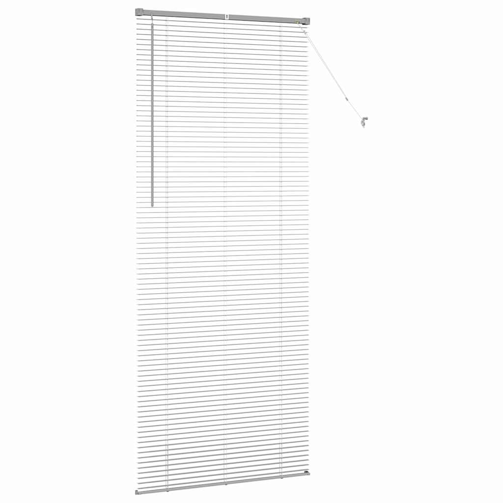 Fensterjalousie mit Vorhängen Manuell Silber Aluminium