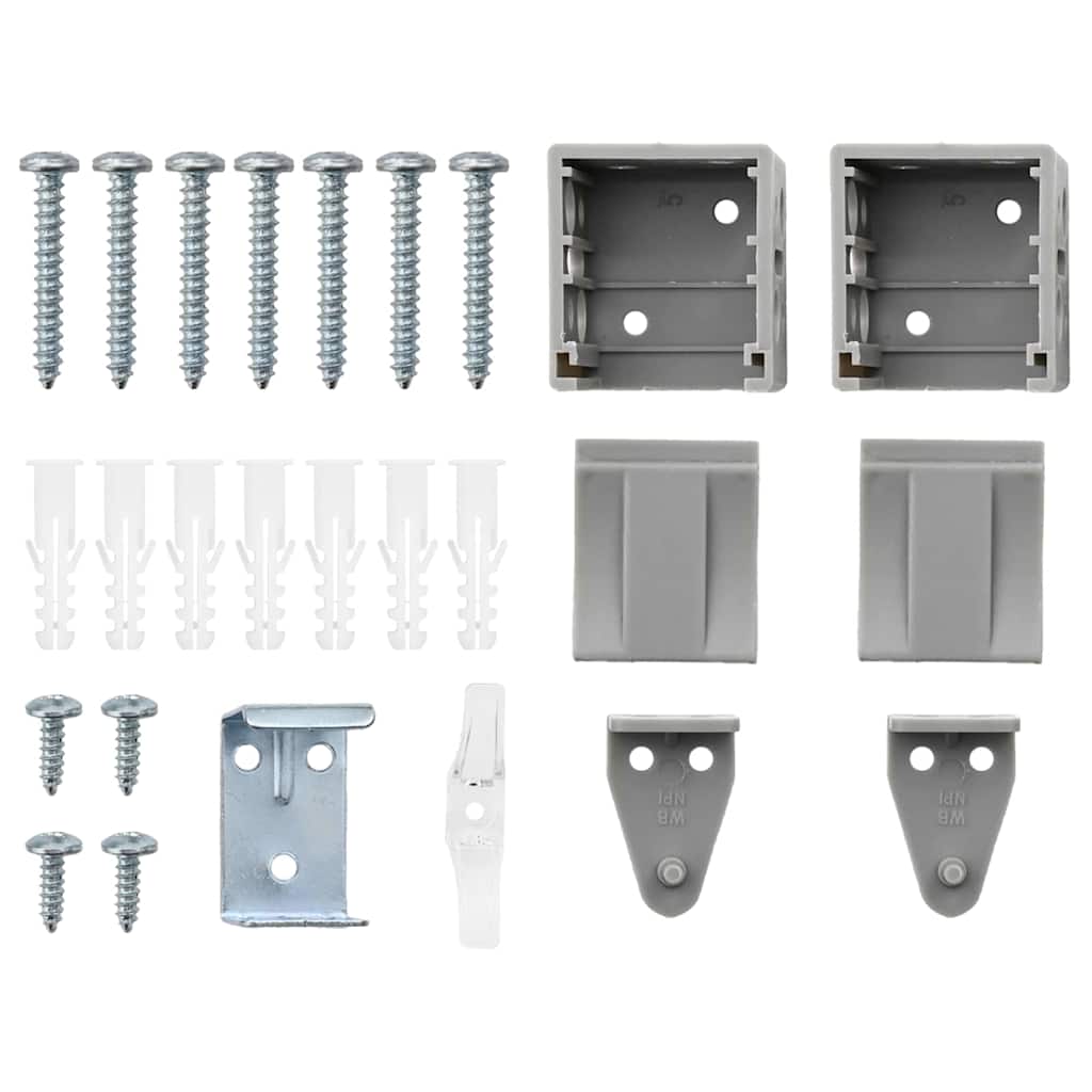 Fensterjalousie mit Vorhängen Manuell Silber Aluminium